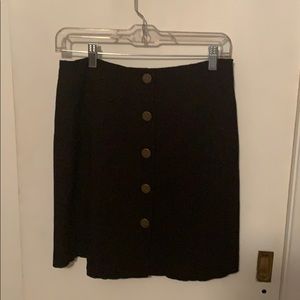 Black Button Skirt
